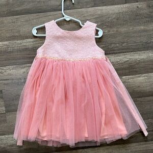 Pink Hawaiian floral Tulle Dress